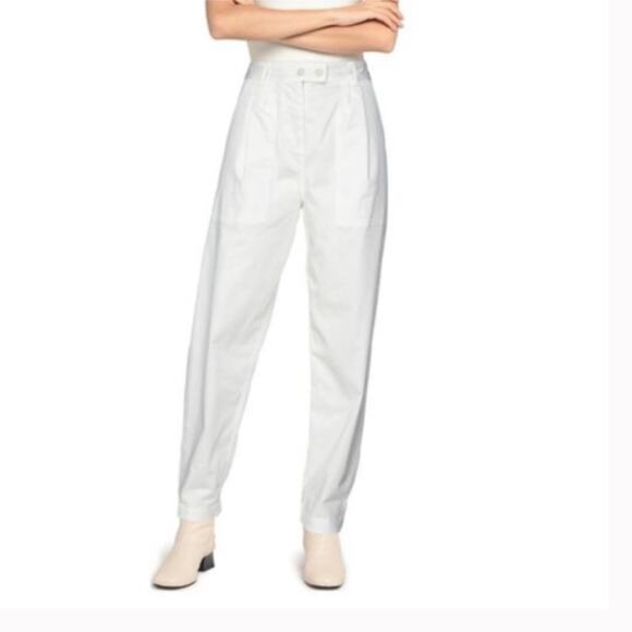 Nili Lotan Pleated Trouser Cream Pant 00 - Picture 2 of 8